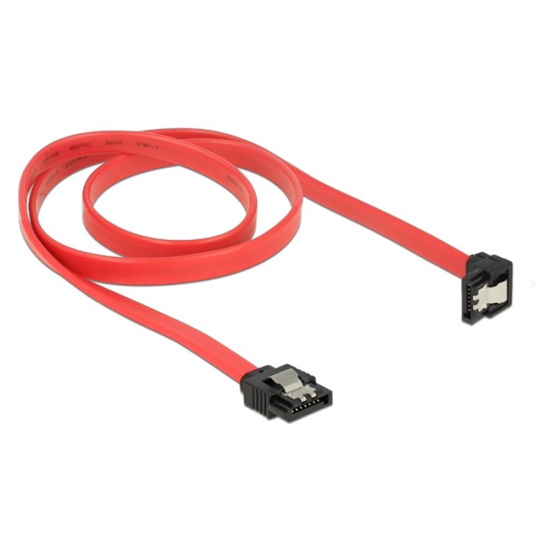 DeLOCK 83980 câble SATA 0,7 m SATA 7-pin Noir, Rouge