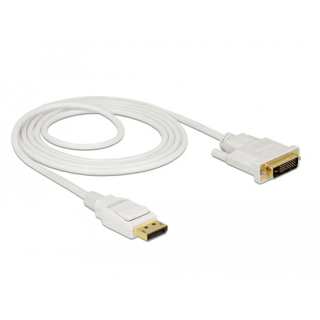 DeLOCK 83814 câble vidéo et adaptateur 2 m DisplayPort DVI Blanc