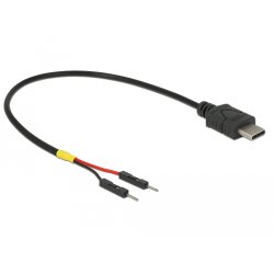 DeLOCK 85419 câble électrique Noir 0,2 m Bloc terminal à 2 broches PoweredUSB