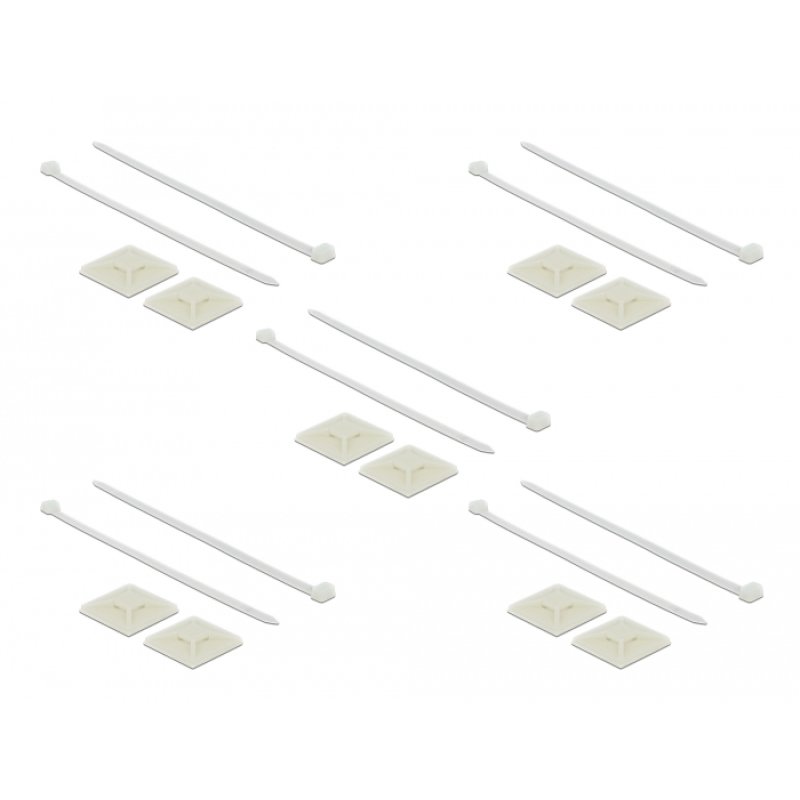 DeLOCK 18679 support d'attache-câble Blanc Nylon 10 pièce(s)
