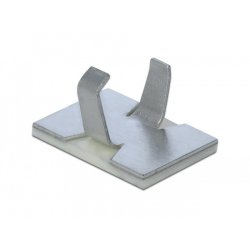 Delock Kabelklemme selbstklebend Aluminium 10 Stück