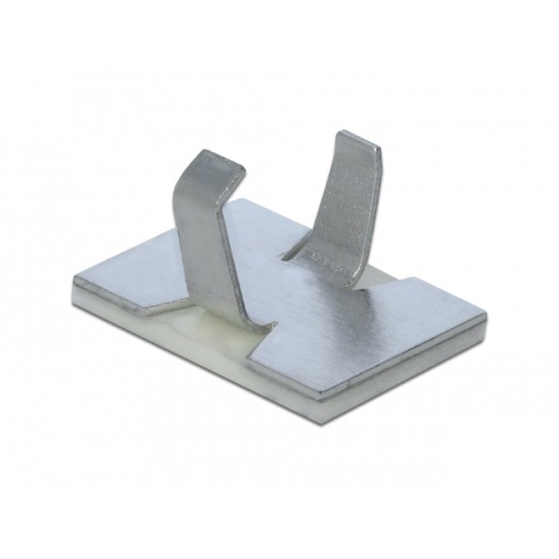 DeLOCK Clip de câble, auto-adhésif, aluminium, 10 unités