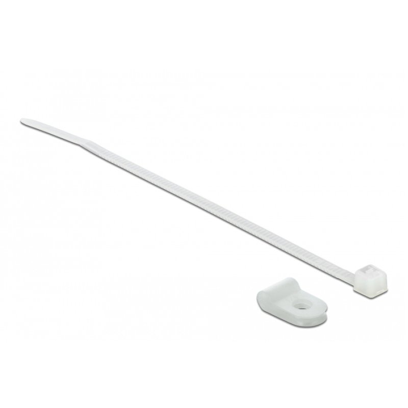 DeLOCK 18859 cable tie Screw mount cable tie Nylon White 10 pc(s)