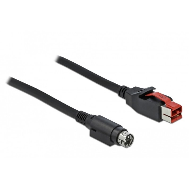 DeLOCK PoweredUSB cable male 24 V to Mini-DIN 3 pin male 3 m for POS printers and terminals