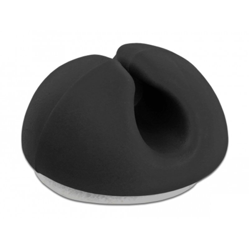 DeLOCK Cable Holder Mini self-adhesive Set 10 pieces black