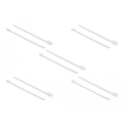 Delock Kabelbinder mit Befestigungsöse L 300 x B 7,6 mm weiß 10 Stück