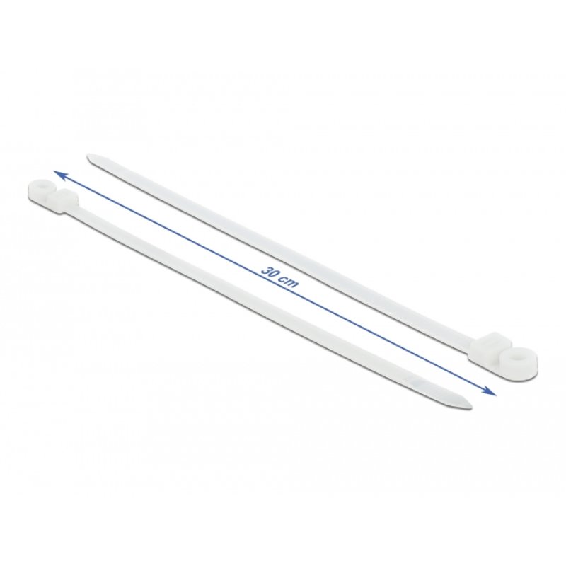 DeLOCK 18947 cable tie Parallel entry cable tie Polyamide White 10 pc(s)