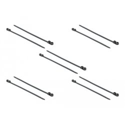 Delock Kabelbinder mit Befestigungsöse L 400 x B 7,6 mm schwarz 10 Stück