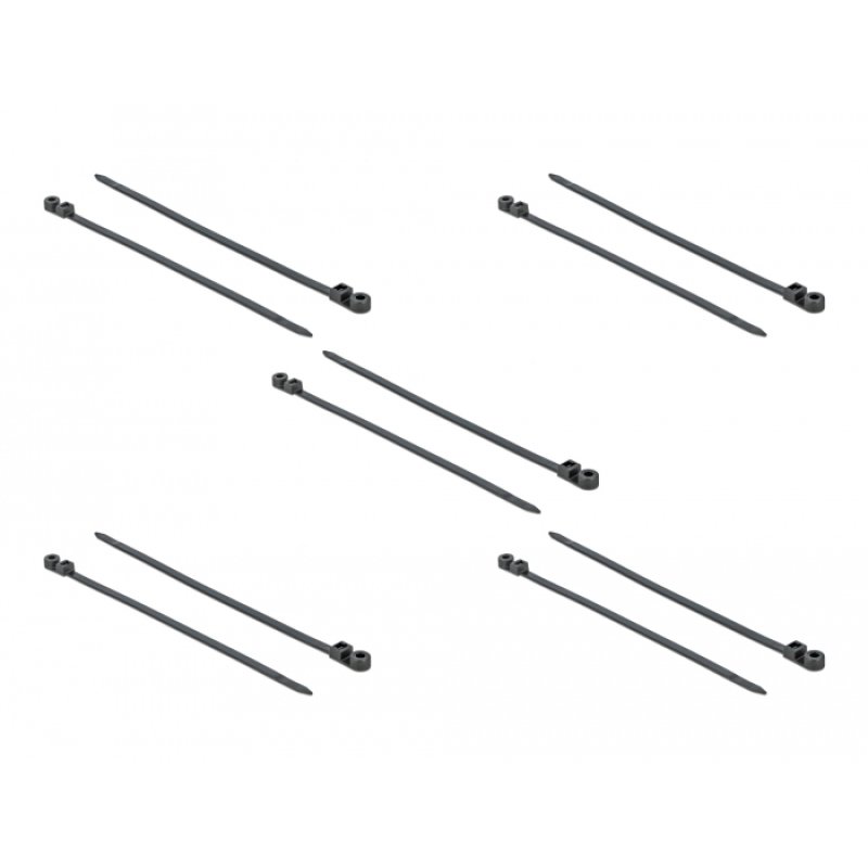 DeLOCK 18953 cable tie Parallel entry cable tie Polyamide Black 10 pc(s)