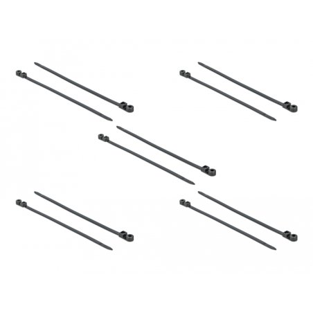 Delock Kabelbinder mit Befestigungsöse L 400 x B 7,6 mm schwarz 10 Stück
