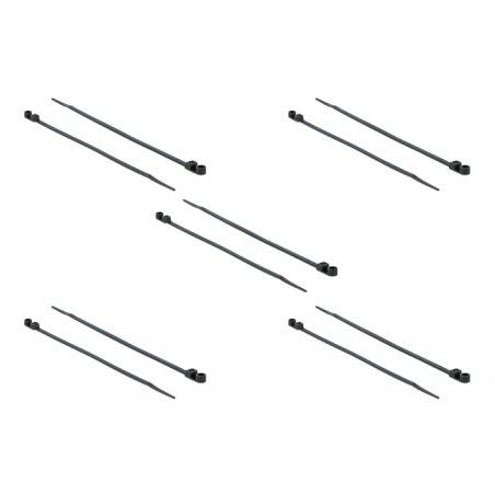 DeLOCK 18949 serre-câbles Attache-câble à entrée parallèle Polyamide Noir 10 pièce(s)