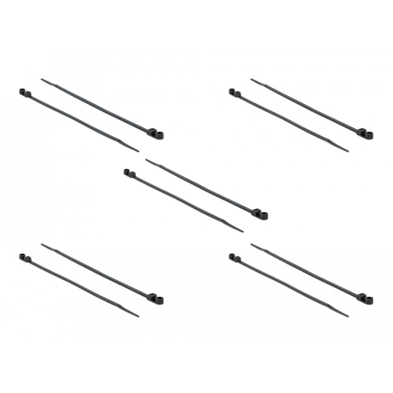 DeLOCK 18950 cable tie Parallel entry cable tie Polyamide Black 10 pc(s)
