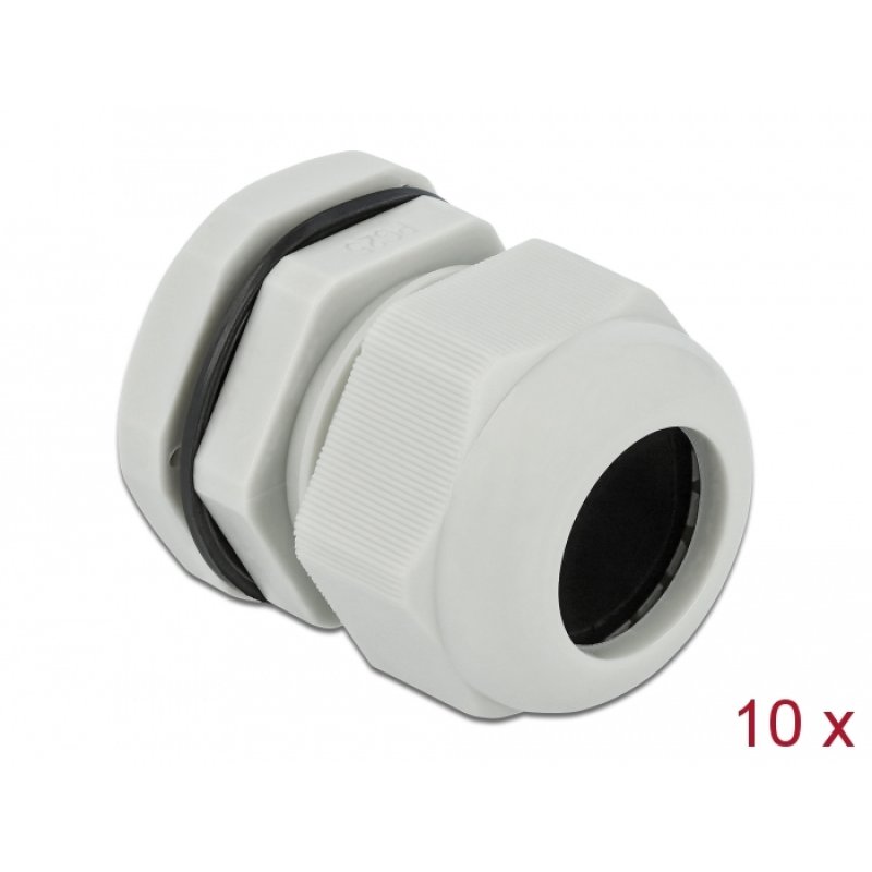 Delock Kabelverschraubung PG25 10 Stück grau