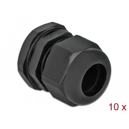 DeLOCK Cable Gland PG21 10 pieces black