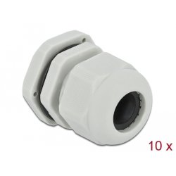 DeLOCK Cable Gland PG16 10 pieces grey