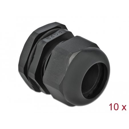 DeLOCK Cable Gland PG29 10 pieces black