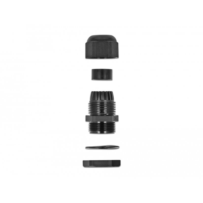 Delock Kabelverschraubung PG29 10 Stück schwarz