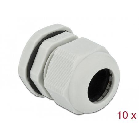 Delock Kabelverschraubung PG21 10 Stück grau