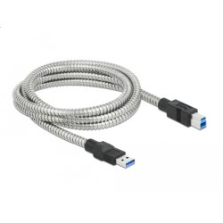 Delock USB 5 Gbps Kabel Typ-A Stecker zu Typ-B Stecker mit Metallmantel 2 m