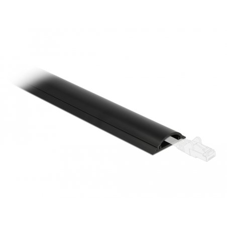 Delock Kabelkanal selbstklebend 30 x 8 mm - Länge 1 m schwarz