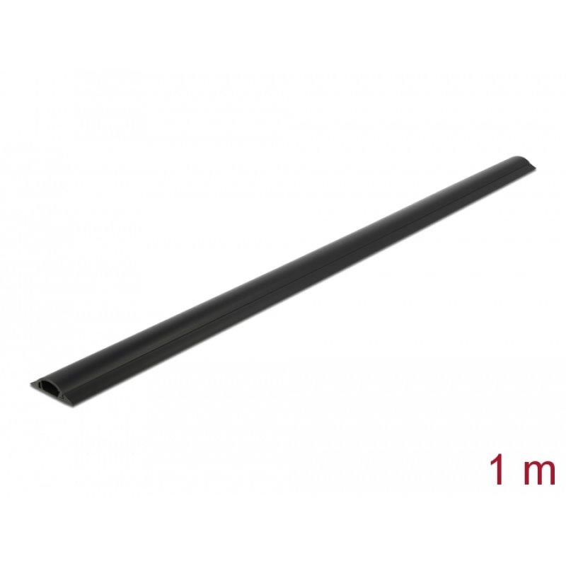Delock Kabelkanal selbstklebend 30 x 8 mm - Länge 1 m schwarz