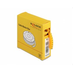 DeLOCK Cable Marker Box, No. 1, yellow, 500 pieces