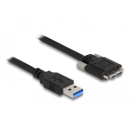 Delock USB 5 Gbps Kabel Typ-A Stecker zu Typ Micro-B Stecker mit Schrauben 3 m