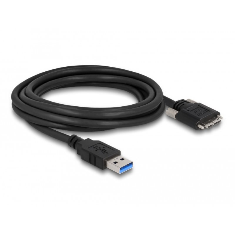 Delock USB 5 Gbps Kabel Typ-A Stecker zu Typ Micro-B Stecker mit Schrauben 3 m