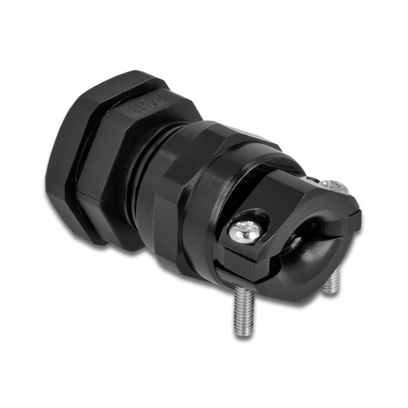 DeLOCK Cable Gland PG11 with strain relief and bending protection black