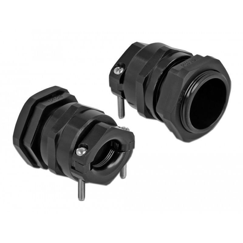DeLOCK Cable Gland PG29 with strain relief and bending protection black