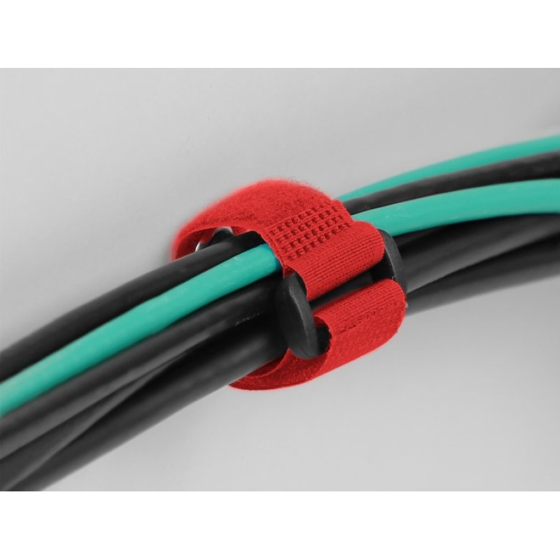 DeLOCK Serre-câbles à scratch avec boucle et œillet de fixation L 280 x l 38 mm, 3 pièces
