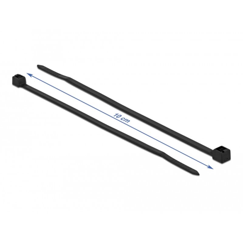 DeLOCK Serre-câble résistant au froid L 100 x l 2,5 mm, noir, 100 unités