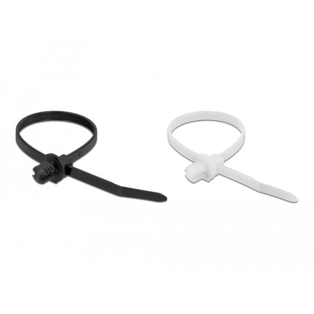 DeLOCK Serre-câble avec base à lamelle L 200 x l 4,8 mm, 100 unités
