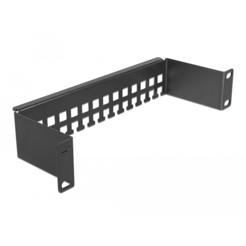 DeLOCK Rail profile de support de câbles 10″, 1 unité, noir