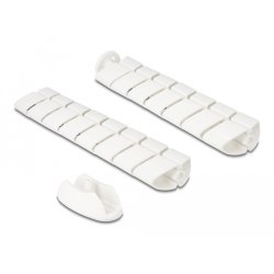 DeLOCK Conduite de câble pour bureau, 740 x 75 mm de hauteur, réglable, blanc
