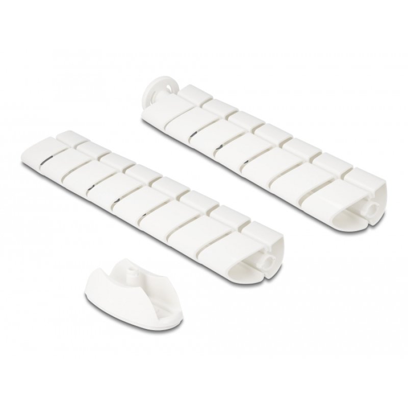 DeLOCK Conduite de câble pour bureau, 740 x 75 mm de hauteur, réglable, blanc