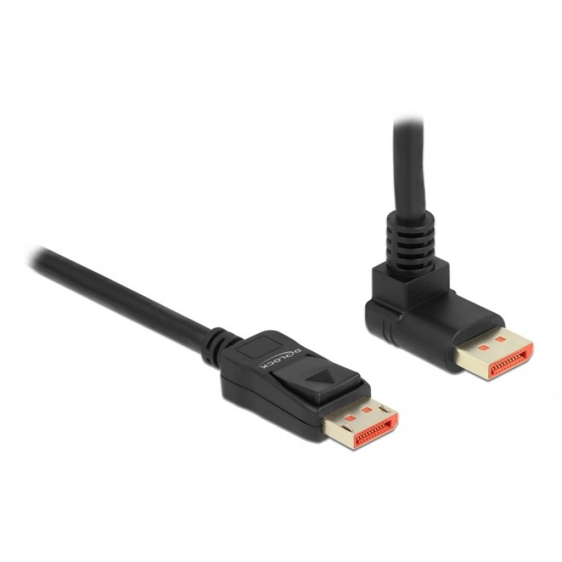 DeLOCK Câble DisplayPort mâle droit à mâle angulé de 90° vers le haut 8K 60 Hz 3 m