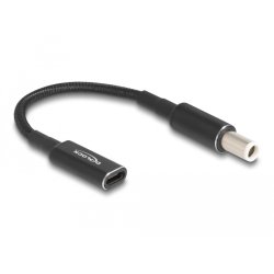 DeLOCK Câble adaptateur pour un câble de chargement de laptop USB Type-C femelle à Dell 7,4 x 5,0 mm mâle, 15 cm