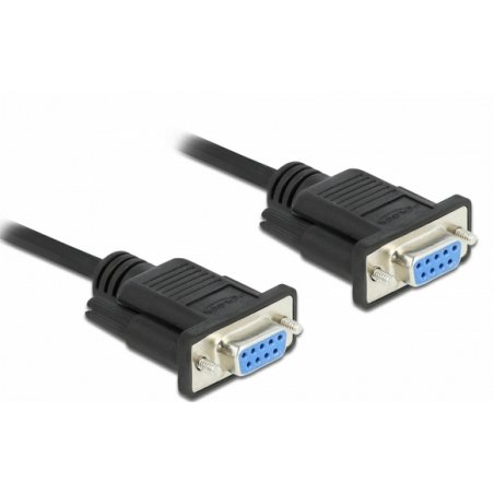 DeLOCK Serial Cable RS-232 D-Sub 9 female to female null modem with narrow plug housing - Full Handshaking - 10 m