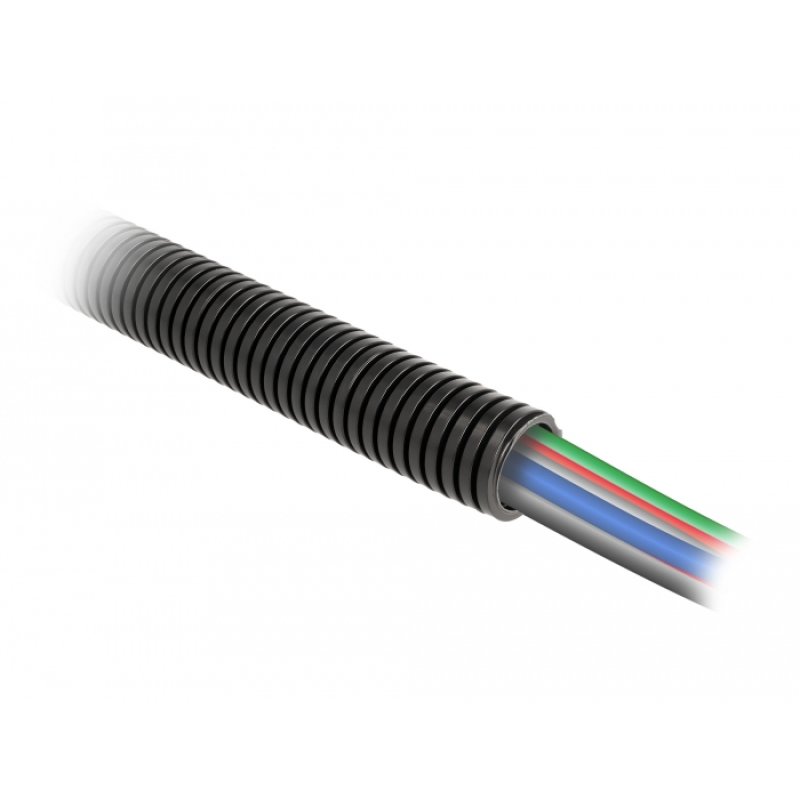 Delock Kabelschutzschlauch 1 m x 21,2 mm schwarz