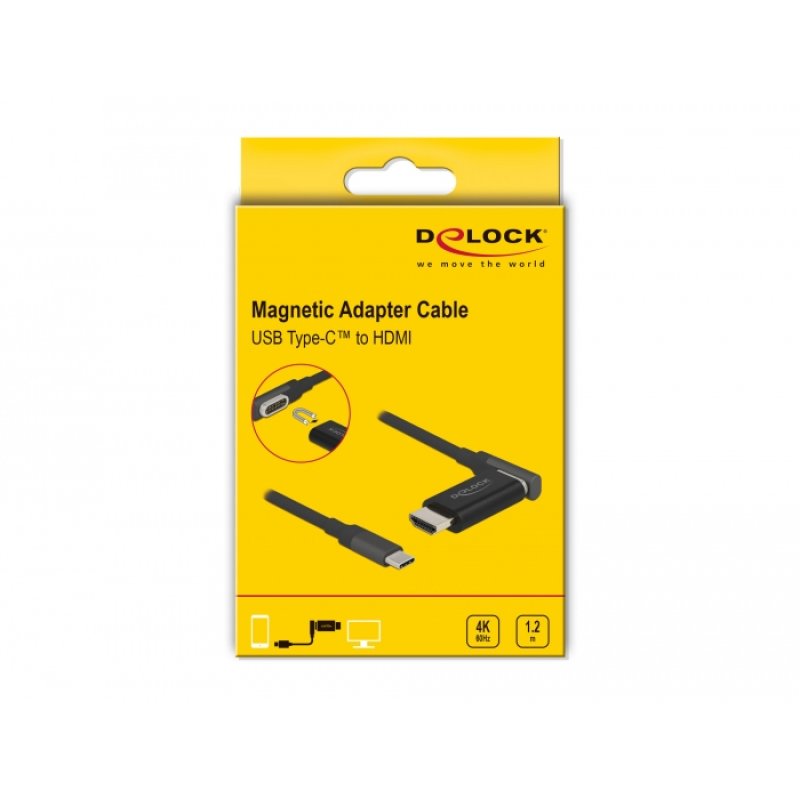 Delock USB Type-C™ zu HDMI Adapterkabel 4K 60 Hz magnetisch 1,20 m