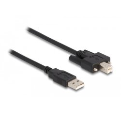 DeLOCK Cable USB 2.0 Type-A male to Type-B male with screws 1 m