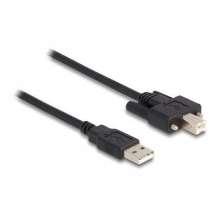 DeLOCK Câble USB 2.0 Type-A mâle vers Type-B mâle avec vis 1 m