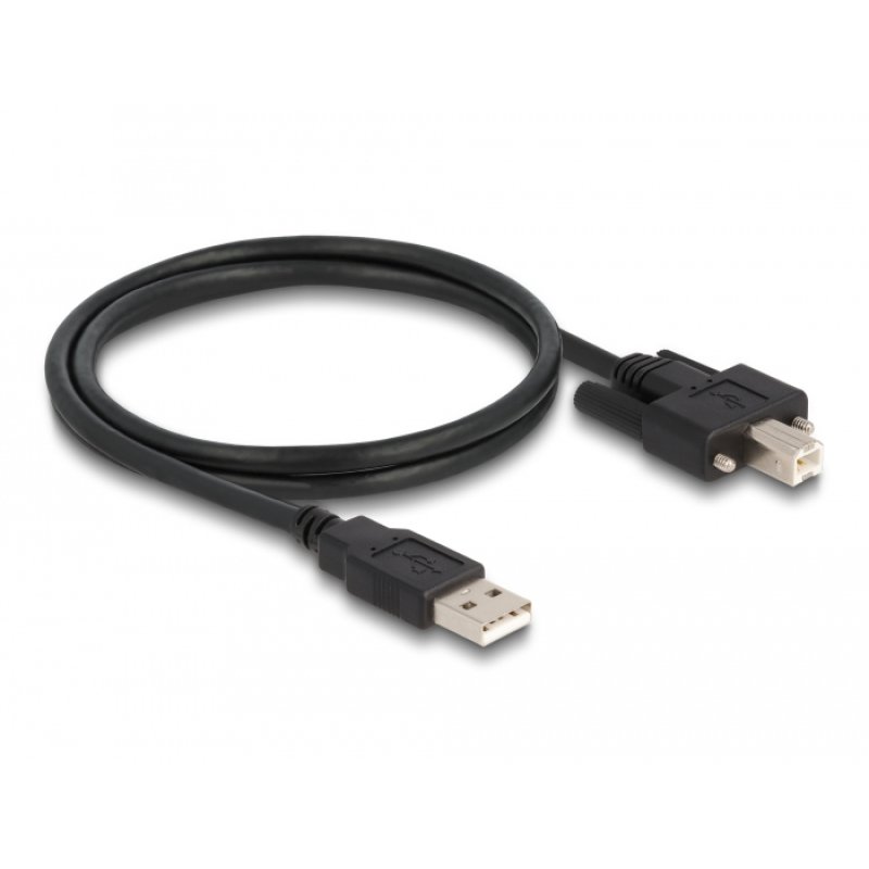 DeLOCK Cable USB 2.0 Type-A male to Type-B male with screws 1 m