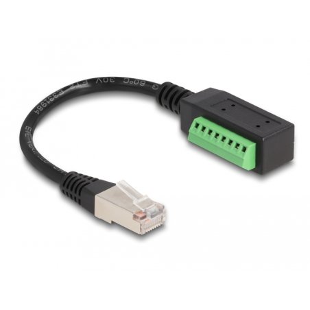 Delock RJ45 Kabel Cat.5e Stecker zu Terminalblock Adapter 21,5 cm