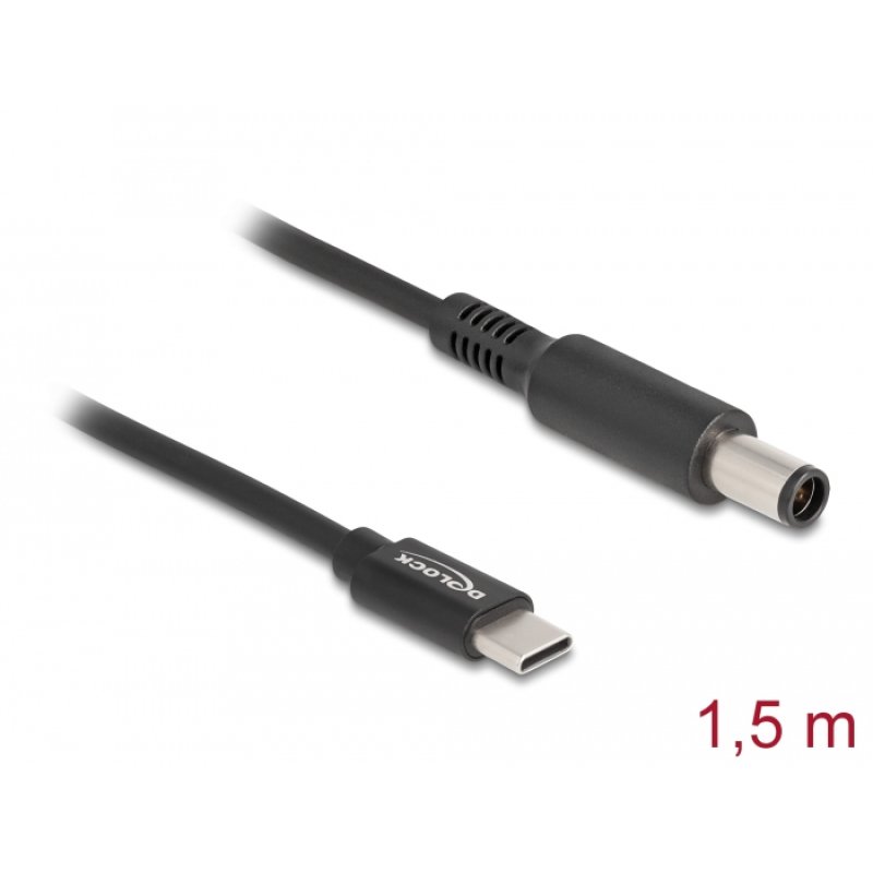 DeLOCK Câble de chargement de laptop USB Type-C mâle à Dell 7,4 x 5,0 mm mâle