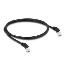 DeLOCK RJ45 Network Cable Cat.6A S/FTP 45° downwards angled 1 m black