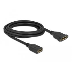 DeLOCK DisplayPort 1.2 cable female to female panel-mount 4K 60 Hz 3 m