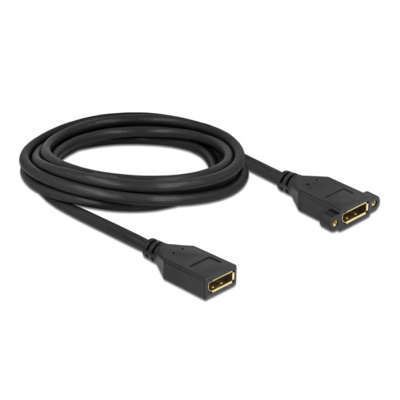 DeLOCK Câble DisplayPort 1.2 femelle à femelle à montage sur panneau 4K 60 Hz 3 m