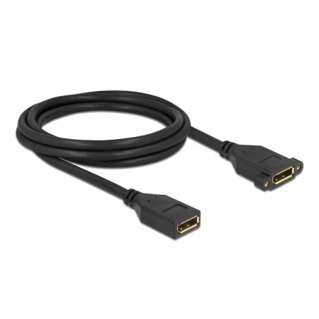DeLOCK Câble DisplayPort 1.2 femelle à femelle à montage sur panneau 4K 60 Hz 2 m